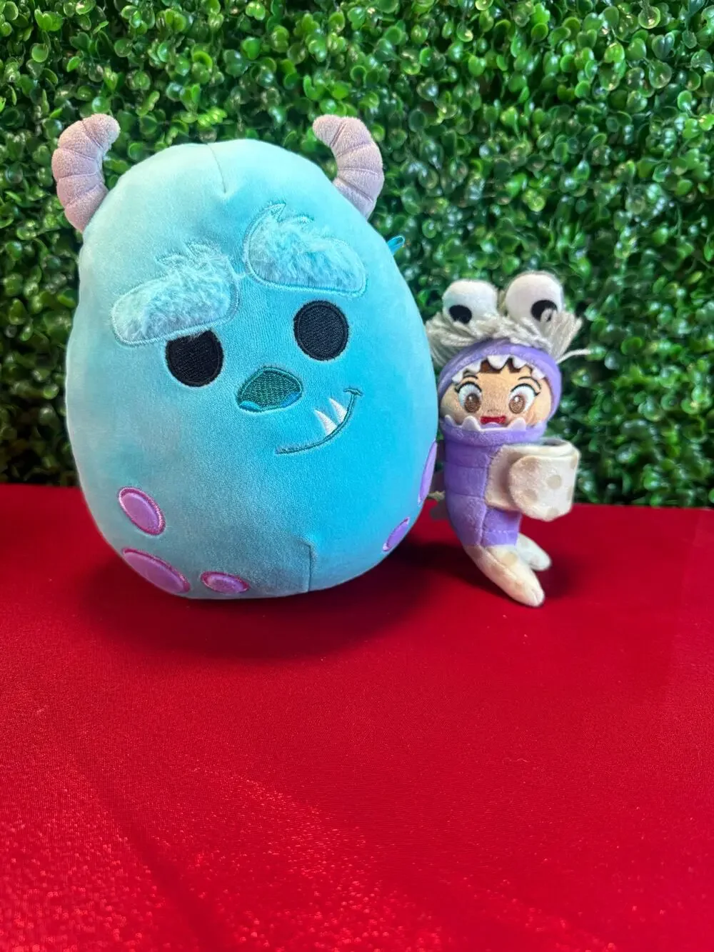 Disney Monsters Inc Plush Bundle Sulley Squishmallows  Boo Cutie Cuff Bracelet